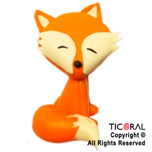 ADORNO ANIMALITO DEL BOSQUE ZORRITO A. PORCELANA FRIA x 1